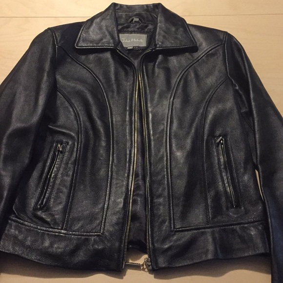 Juliet Michelle soft Leather tailored jacket - Picture 1 of 8